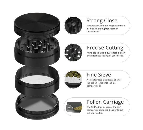 Aluminium Grinder Black - Image 2