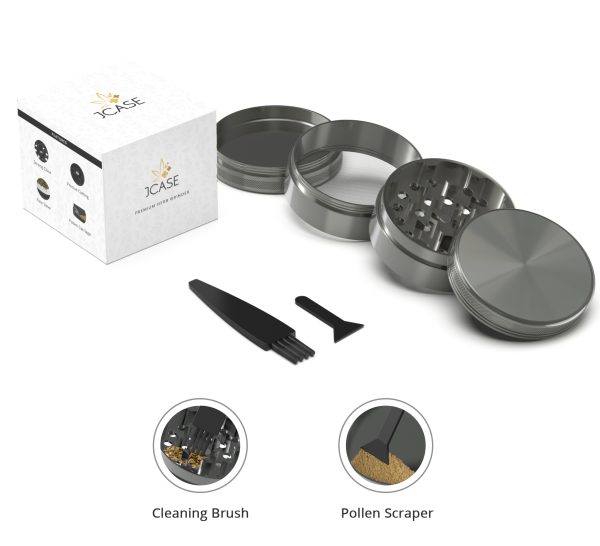 Aluminium Grinder Grey - Image 3